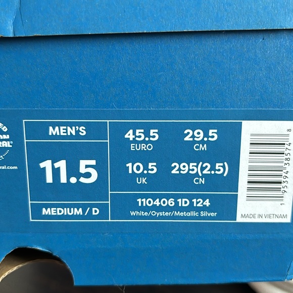 Brooks MEN’S GHOST MAX IN WHITE/OYSTER/METALLIC SILVER SZ 11.5 NEW IN BOX - Picture 10 of 11